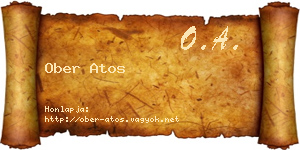 Ober Atos névjegykártya